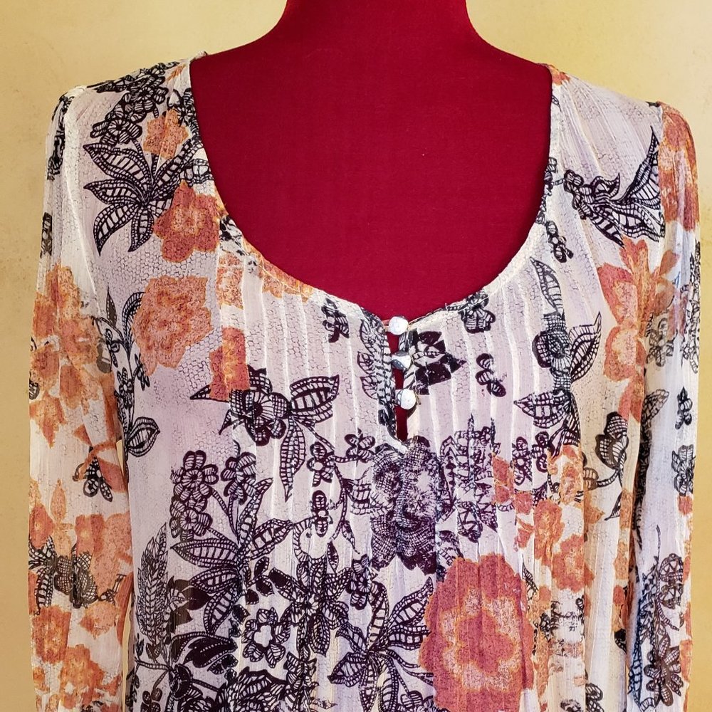LUCKY BRAND sheer blouse